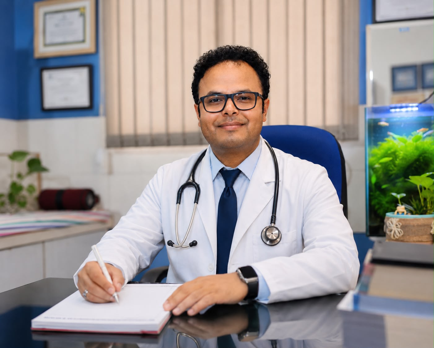 Dr. Raj Dutta in consultation