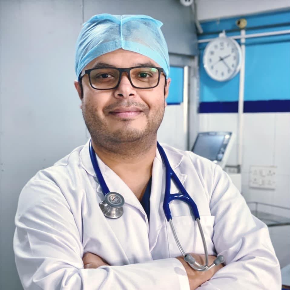 Dr. Raj Dutta in clinical attire